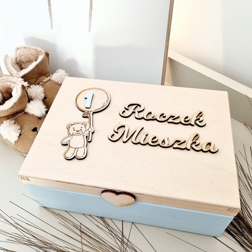 Prezent na roczek dla chłopca, prezent na urodziny dla chłopca z misiem , prezent na urodziny dla dziecka.jpg