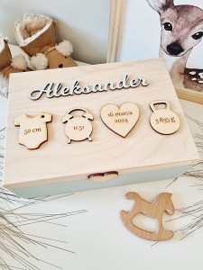 Prezent na Chrzest dla chłopca - Pudełko wspomnień